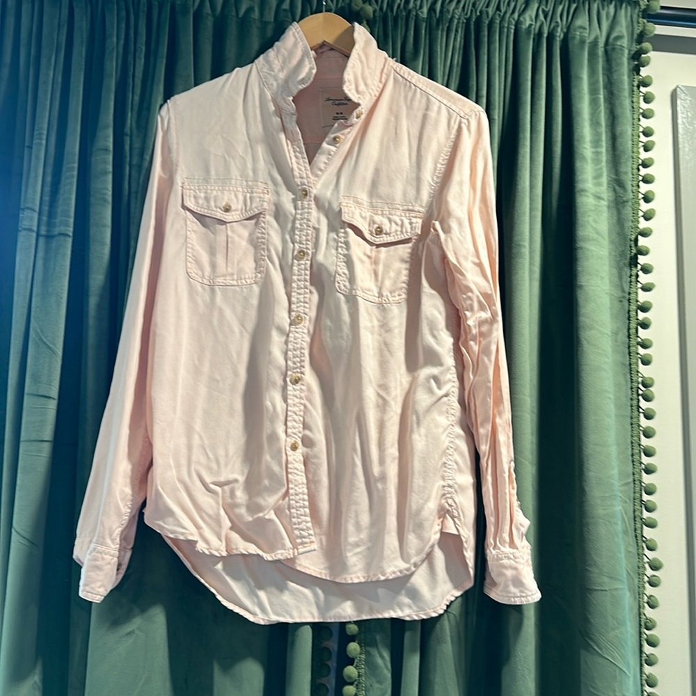 Light pink AE Button Up